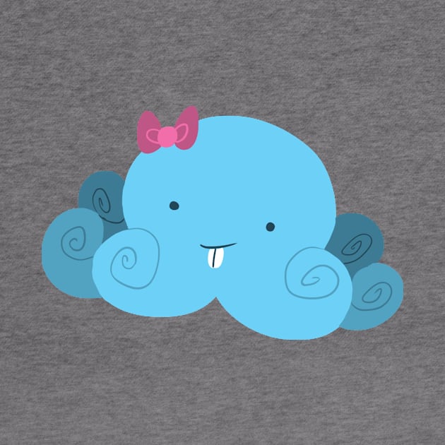 Cute Blue Bucktooth Octopus Baby by saradaboru